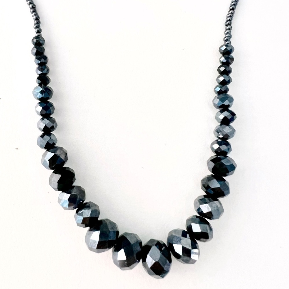 Hematite crystal necklace set